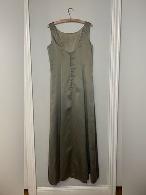 Michaelangelo Sleeveless Sage A-Line Evening Dress Size 12